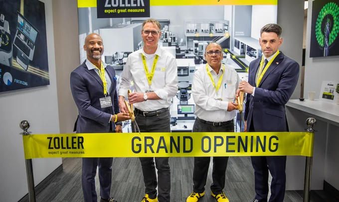 cutting ribbon at zoller canada